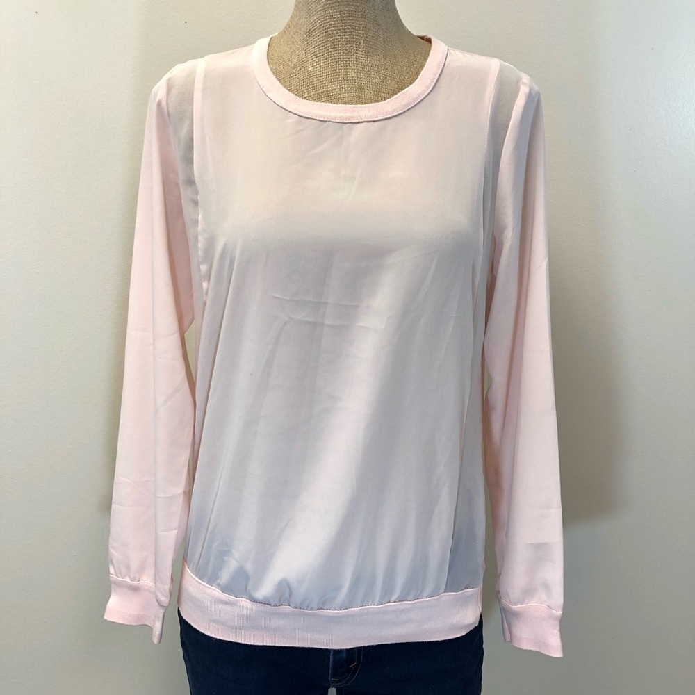 5/$20 Simply‎ VERA VERA WANG pink long sleeve blouse